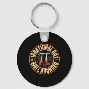 Retro Irrational But Well Rounded Pi Day Vintage M Key Ring