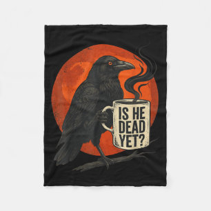 Retro Is He Vintage Government Agencyd Dark Crow Fleece Blanket