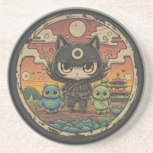 Retro Island Pals: Ninja Cat Crew Coaster