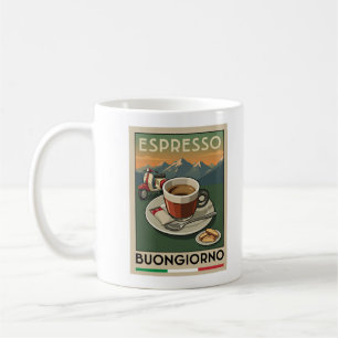 Retro Italian Espresso Art Cafe 1950s Poster Coffee Mug