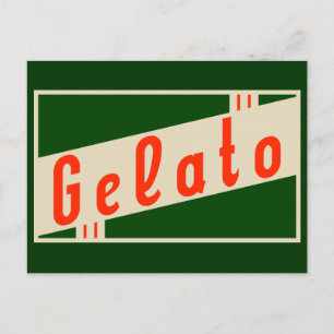 retro italian gelato postcard