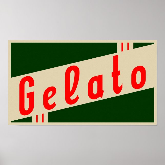 retro italian gelato poster (Front)