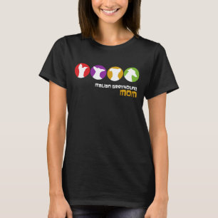 Retro Italian Greyhound Mom Modern Silhouette T-Shirt