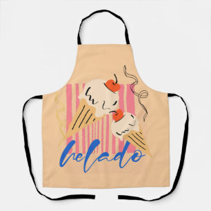 Retro Italian Ice Cream Cones Apron