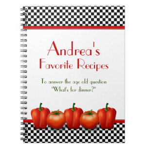 Retro Italian Kitchen Personalised Recipe Notebook