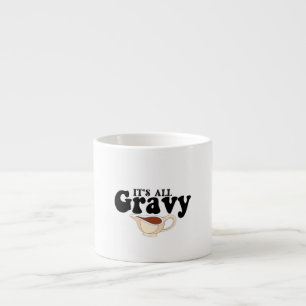 Retro Its All Gravy Baby Vintage Fall Thanksgiving Espresso Cup