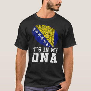 Retro It's In My Dna Bosnia And Herzegovina Flag P T-Shirt