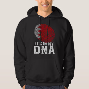 Retro It's In My Dna Fingerprint Bahrain Flag Hoodie