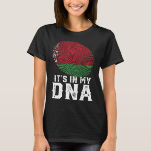 Retro It's In My Dna Fingerprint Belarus Flag T-Shirt