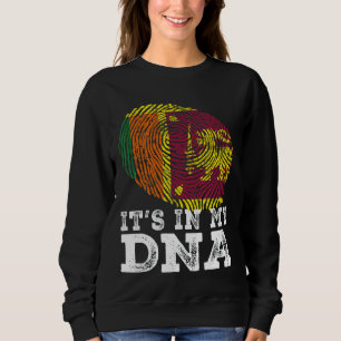 Retro It's In My Dna Sri Lanka Flag Fingerprint Sweatshirt