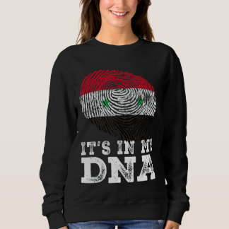 Retro It's In My Dna Syria Flag Fingerprint Sweatshirt