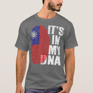 Retro Its In My DNA Taiwan Fingerprint Taiwanese F T-Shirt
