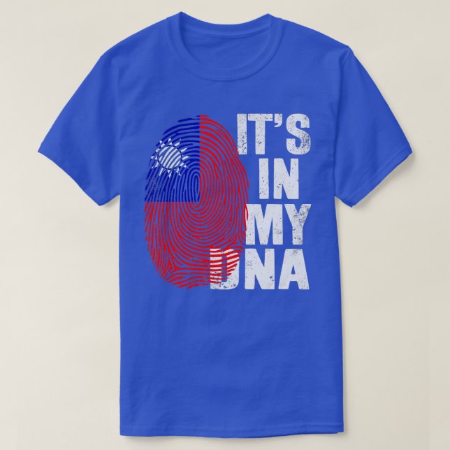 Retro It's In My DNA Taiwan Fingerprint Taiwanese  T-Shirt (Design Front)