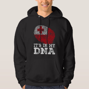 Retro It's In My Dna Tonga Flag Fingerprint Hoodie
