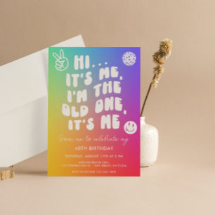 Retro It's Me I'm The Old One Any Age Birthday Invitation
