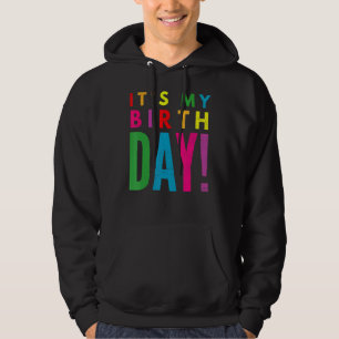 Retro It's My Birthday Colourful Women Teens Girl Hoodie