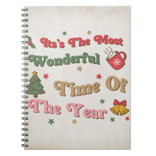 Retro It's The Most Wonderful Time Notebook