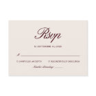 Retro Ivory Beige & Burgundy Elegant Wedding