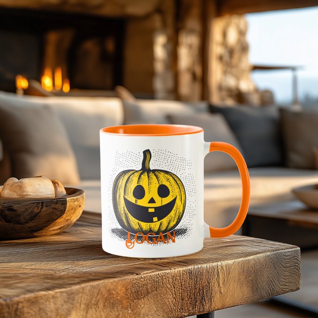 Retro Jack O Lantern Halloween Coffee Mug (Creator Uploaded)