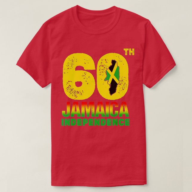 Retro Jamaica 60th Independence Day 2022 Jamaican  T-Shirt (Design Front)
