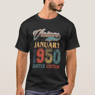 Retro January 1950 Limited Edition Vintage 72 Year T-Shirt