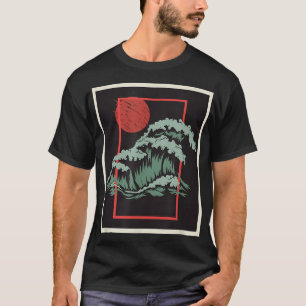 Retro Japan Wave Woodblock Japanese Art  T-Shirt