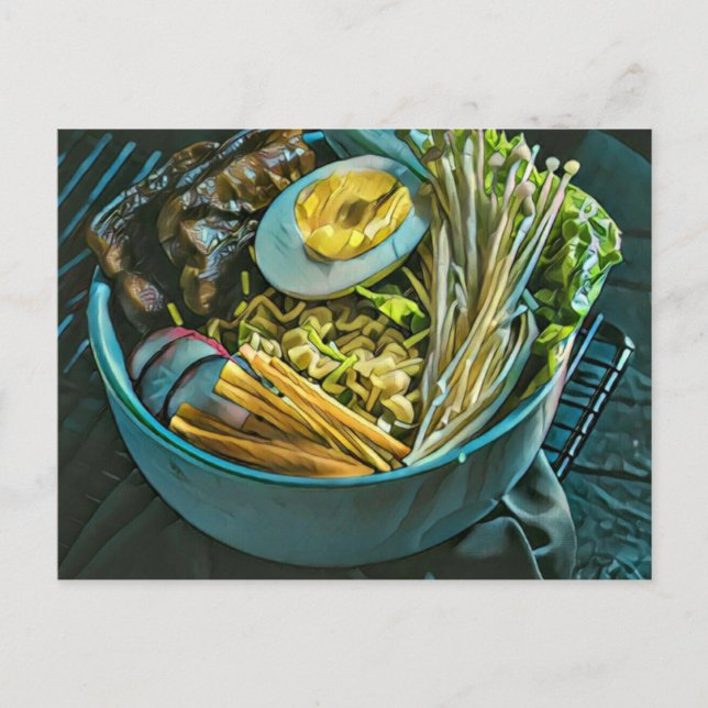 Retro Japanese Art Postcard (Front)