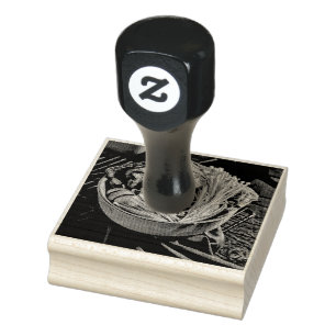 Retro Japanese Art Rubber Stamp