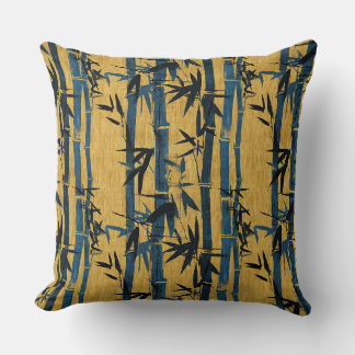 Retro Japanese Bamboo Print Cushion
