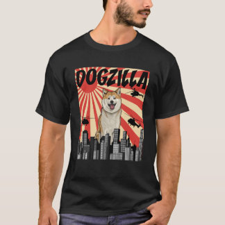 Retro Japanese Dogzilla Akita T-Shirt
