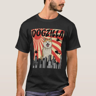 Retro Japanese Dogzilla Akita T-Shirt
