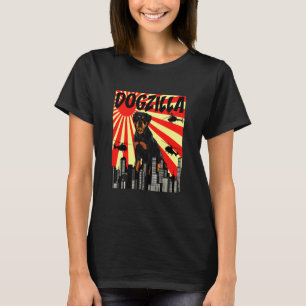 Retro Japanese Dogzilla Rottweiler T-Shirt