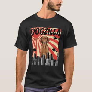 Retro Japanese Dogzilla Vizsla T-Shirt