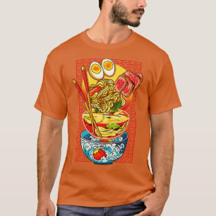 Retro Japanese Kawaii Ramen Men Kids Women Funny T-Shirt