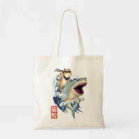 Retro Japanese Samurai Cat Shark Vintage Kanagawa 