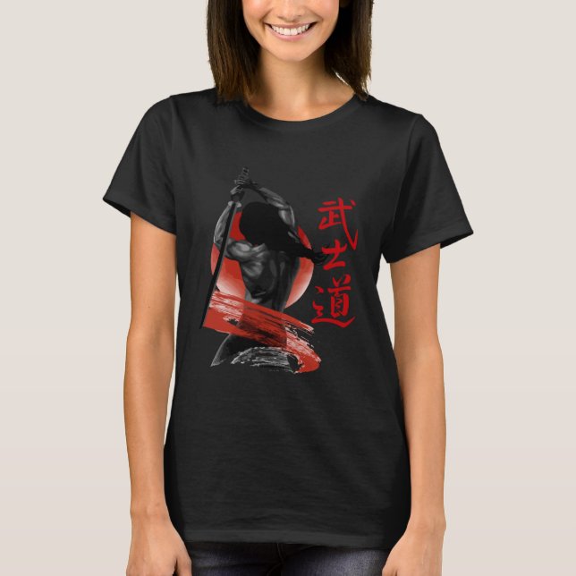 Retro Japanese Samurai   Retro Japan Graphic  Roni T-Shirt (Front)