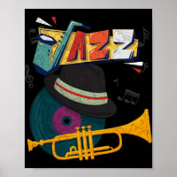 Retro Jazz Trumpets Funny Player Music Festival Ne