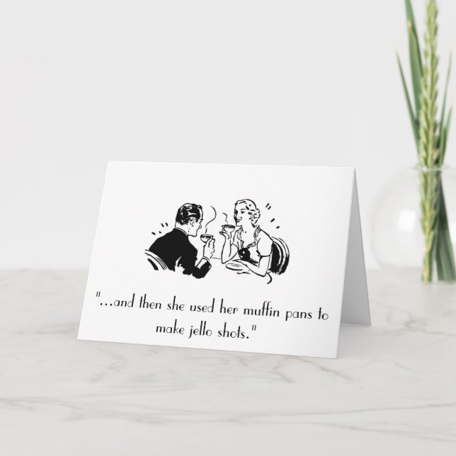 Retro Jello Shots Humour Birthday Card (Front)