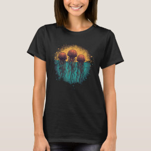 Retro Jellyfish Ocean Lovers Sea Creature Graphic T-Shirt