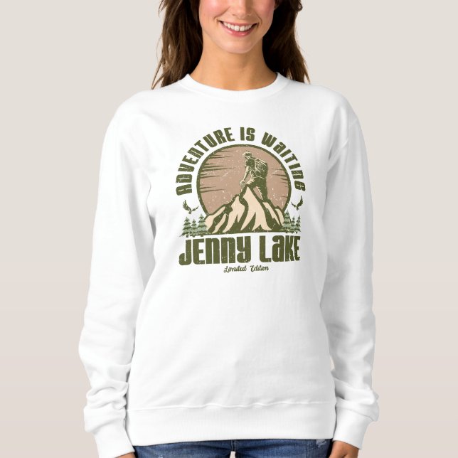 Retro Jenny Lake Hike  Sweatshirt (Front)