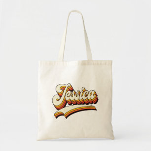 Retro Jessica Name 70s Vintage Design Tote Bag