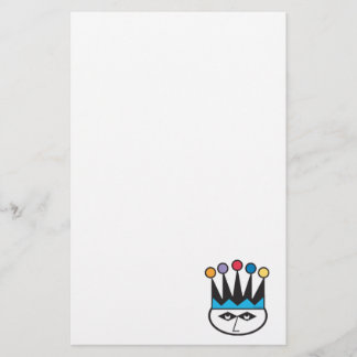 retro jester joker design stationery