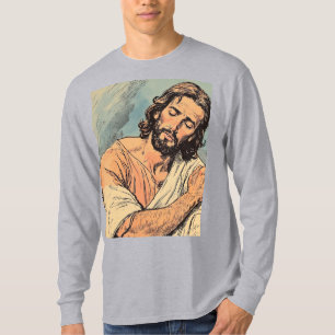 Retro Jesus Christian Men's Long Sleeve Tee Shirt