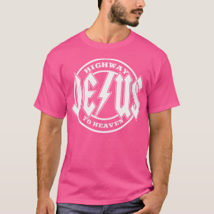 Retro Jesus Highway To Heaven Pray Catholic Faith  T-Shirt