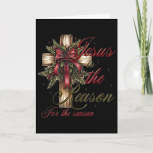 Retro Jesus Is The Reason For The Season Christmas Card