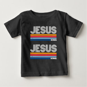 Retro jesus king christian baby T-Shirt