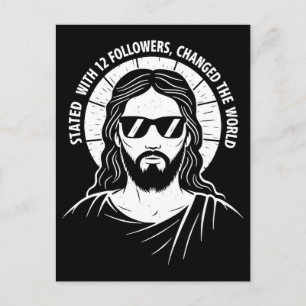 Retro jesus king christian holiday postcard