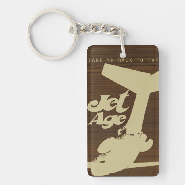 Retro Jet-Age Airliner Keychain (Front)