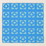 Retro Jet Set Blue Trellis Chiffon Scarf<br><div class="desc">Add a splash of mid-century modern Palm Springs everywhere you go with this Retro Jet Set Blue Trellis patterned chiffon scarf. It was inspired by vintage concrete breeze blocks. The deconstructed take on 1950s architecture will give an instant designer feel to everyday life.</div>
