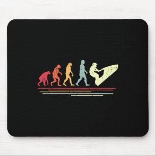 Retro Jet Skiing Humor I Vintage Watercraft Jet Sk Mouse Mat